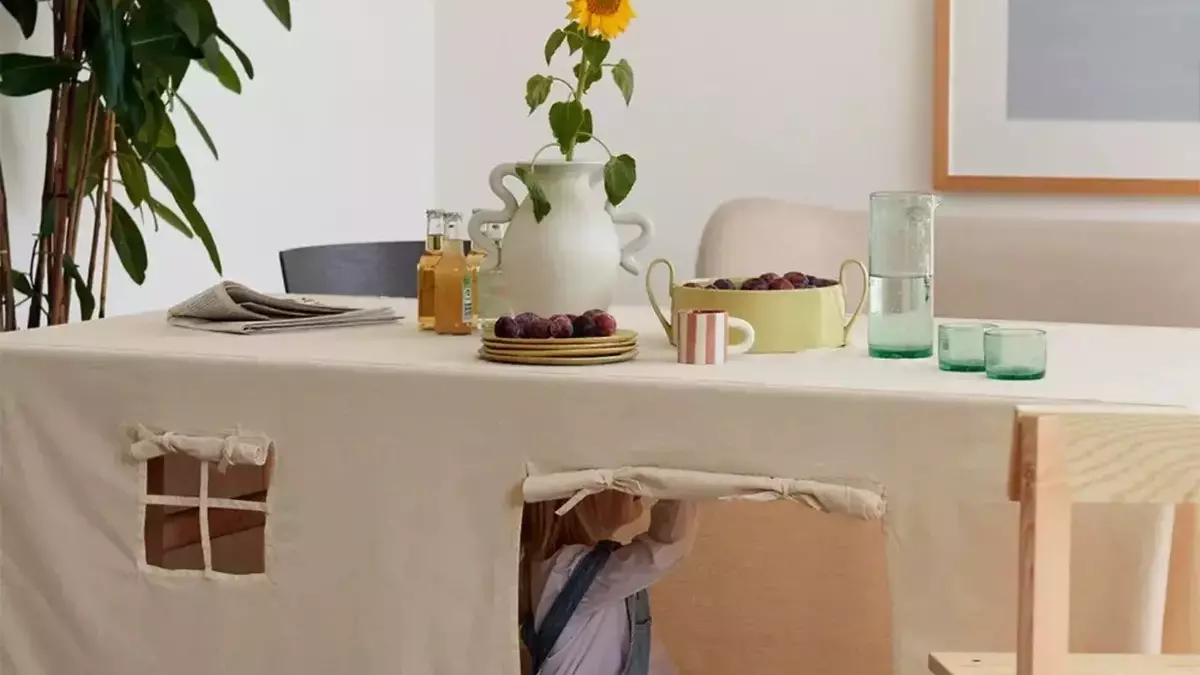 Crafting Whimsical Worlds: The DIY Tablecloth Playhouse