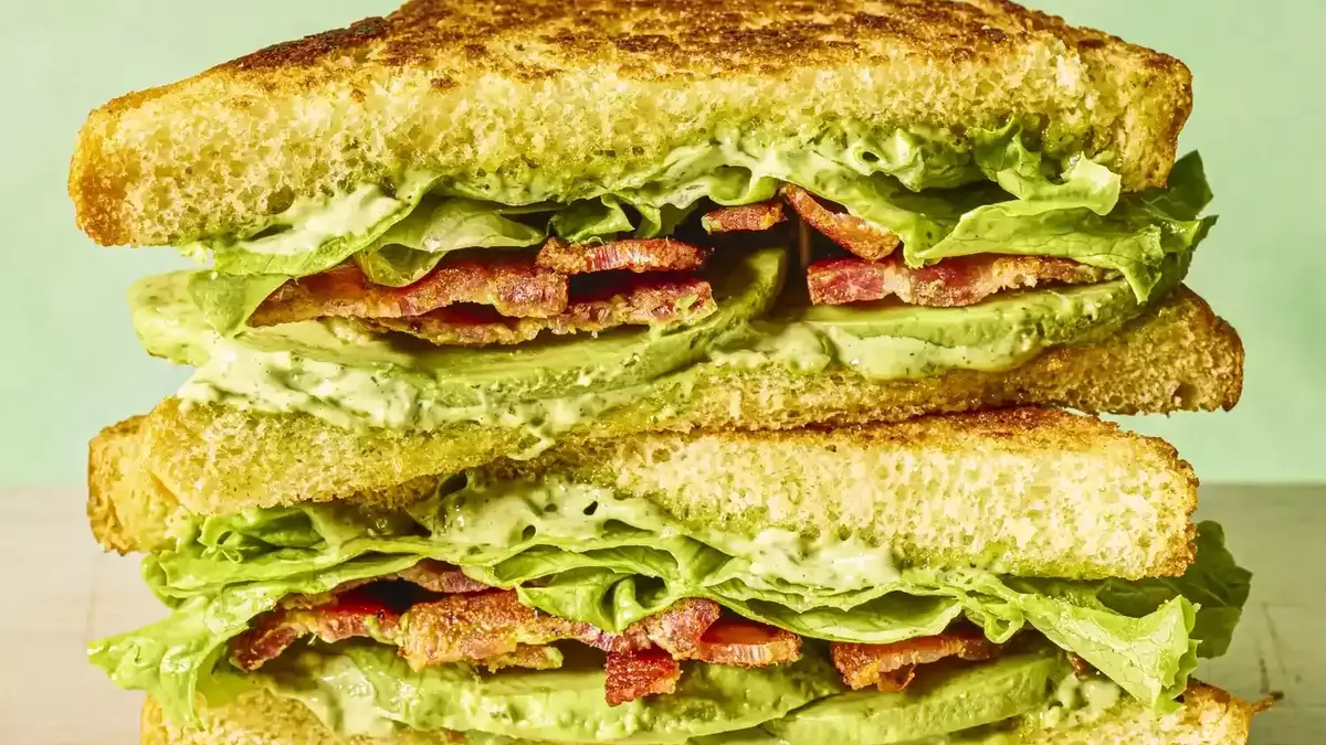 Bacon, Lettuce, and Avocado Sandwich with Herb Aioli