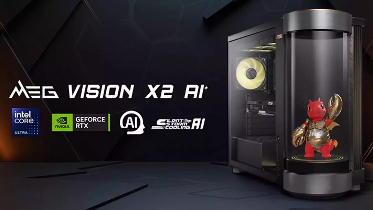 MSI Unveils the MEG Vision X2 AI⁺: A Desktop PC Featuring an AI Companion and Cylindrical Display