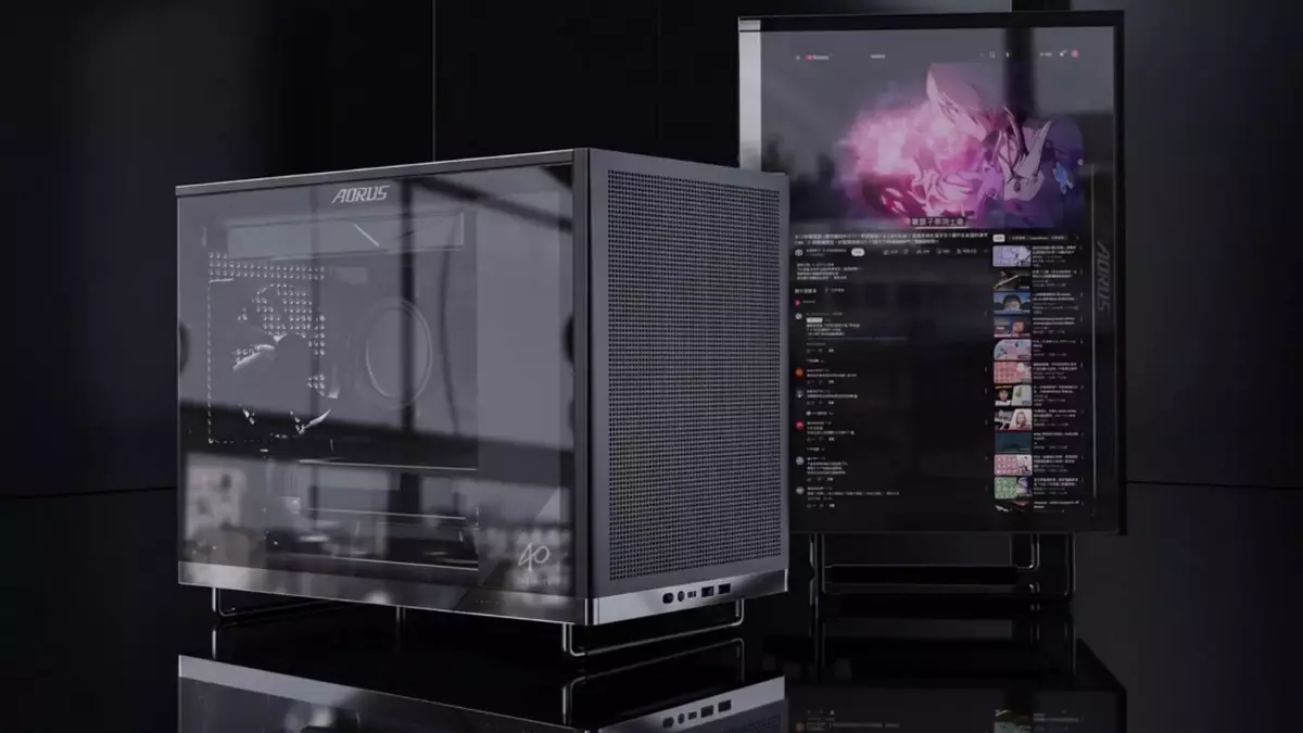 Gigabyte Introduces PC Case with Built-in 16-inch LCD Display at Computex
