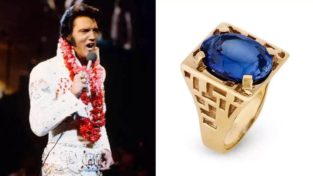 Elvis Presley's Iconic Sapphire Ring and Gold Bracelet Now Available for Purchase