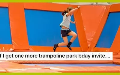 Mom Declares Ban on Trampoline Park Birthday Parties