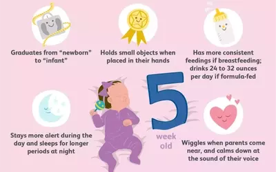 Understanding Your 5-Week-Old Baby: Development, Care, and Safety