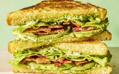 Bacon, Lettuce, and Avocado Sandwich with Herb Aioli