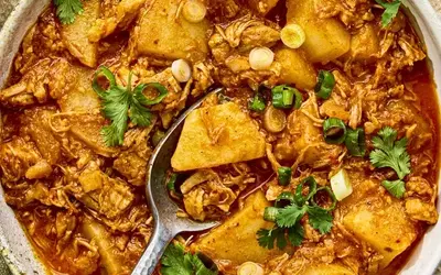 Hearty Mexican Stewed Potatoes with Pork Belly