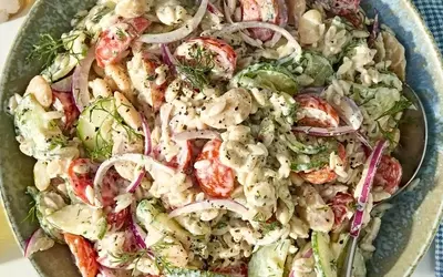 Refreshing Orzo Salad with Creamy Herb Dressing