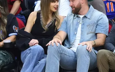 Travis Kelce's Legendary Sneaker Choice at Knicks-Cavs Game