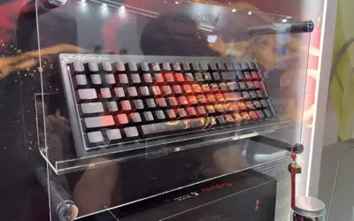 Ducky Unveils Striking 'Year of the Horse' Gaming Keyboard at Computex, A Blaze of Red and Gold