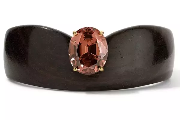 Jade Ruzzo's Wooden Cuff Bracelet: A Harmonious Blend of Nature and Gemstone