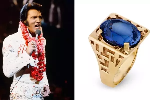 Elvis Presley's Iconic Sapphire Ring and Gold Bracelet Now Available for Purchase