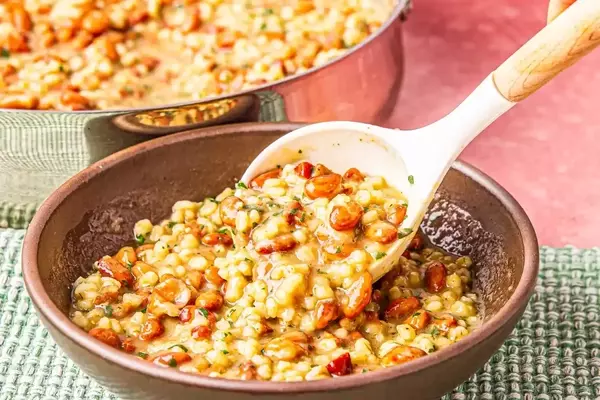Hearty Northern Italian Barley and Cranberry Bean "Stewp"
