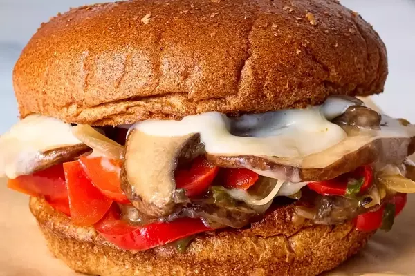 Vegetarian Portobello "Philly Cheese Steak" Sandwich: A Delightful and Healthy Twist