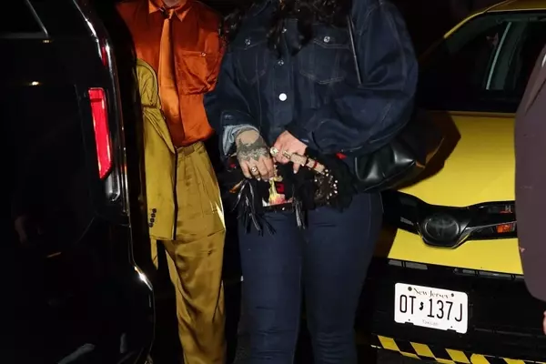 Rihanna and A$AP Rocky's Coordinated Knicks-Inspired Style