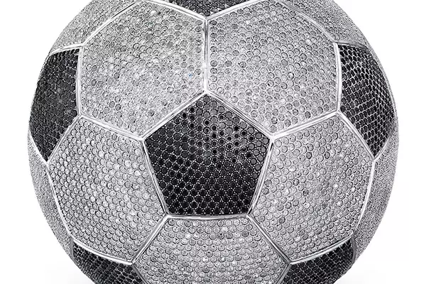 M.S. Rau Unveils Extravagant Diamond-Encrusted Soccer Ball Valued at $348,500