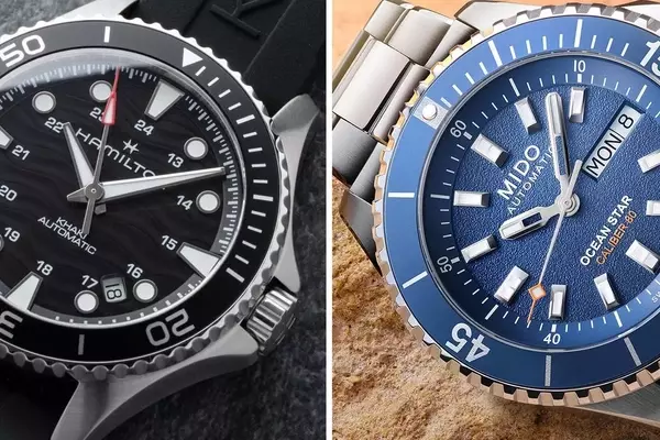 Swatch Group Dive Watch Battle: Hamilton Khaki Navy Scuba Auto vs. Mido Ocean Star 200
