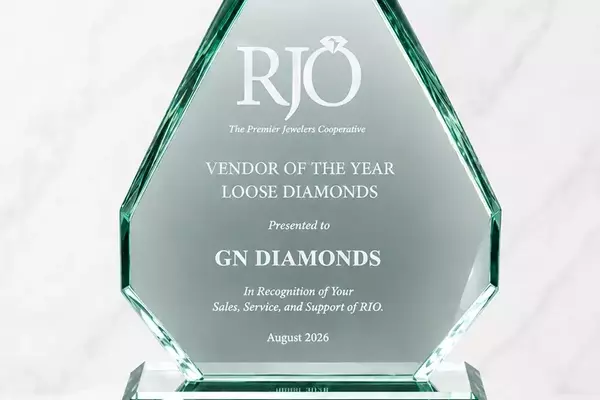 GN Diamond Earns Coveted RJO Vendor of the Year Award for Loose Diamonds