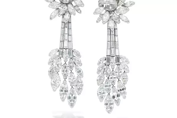 Harry Winston Diamond Earrings With Illustrious Hollywood Provenance Unveiled by Hancocks London