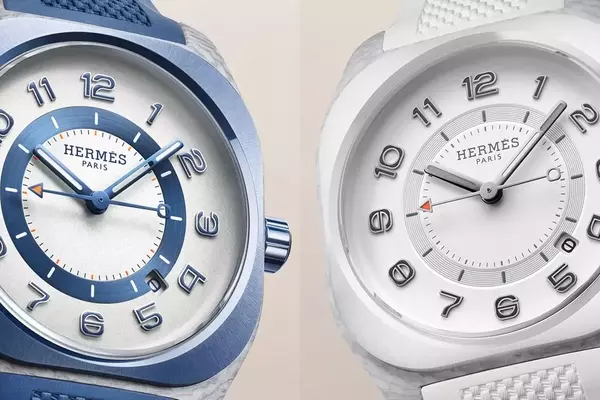 Hermès Unveils New H08 Timepieces in Blanc Chantilly and Bleu de Malte