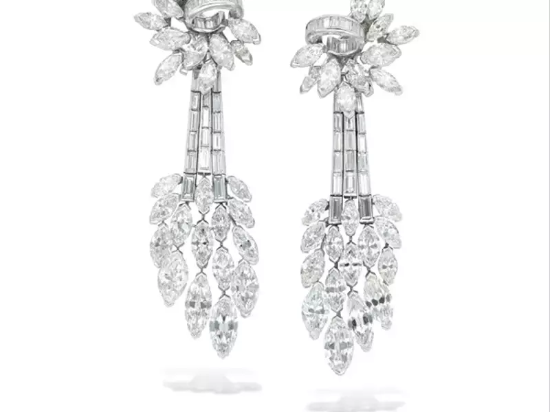 Harry Winston Diamond Earrings With Illustrious Hollywood Provenance Unveiled by Hancocks London