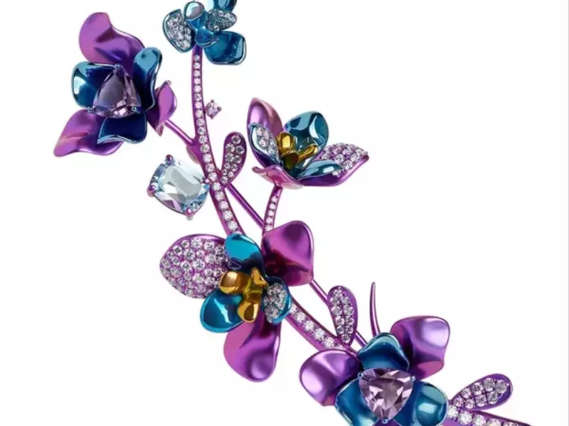 Haoyang's Titanium Garden Brooch: A Symphony of Color and Form